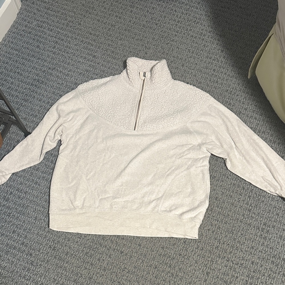 Aerie Cream Cowl Neck Sweater Soft Knit